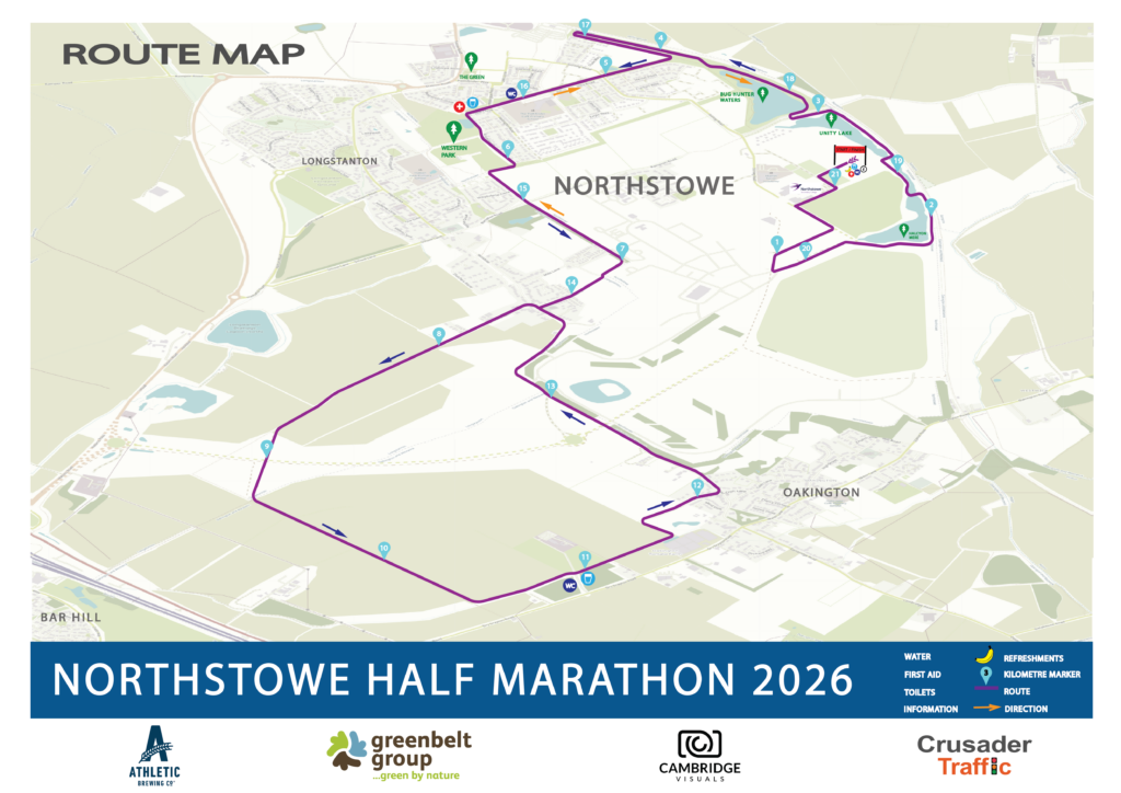 Route Map Northstowe Half Marathon 2027 Route Map Northstowe Half Marathon 2027